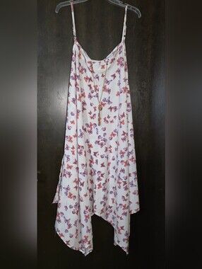 Speed Control New York Butterfly Print Handkerchief Asymmetrical Dress Size 3X